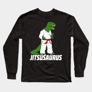 Jitsusaurus Jiu-Jitsu Practitioner Gift Long Sleeve T-Shirt
